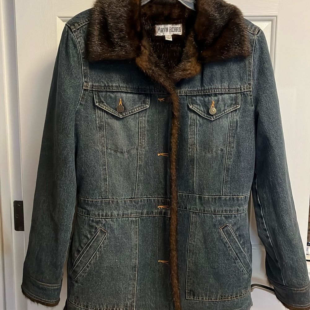 Marvin Richards Faux Fur Lined Denim Jacket